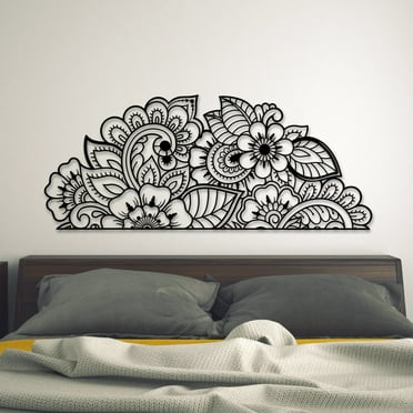 Durga Flower – Mandala Wall Art, 2 Piece Wall Art, Metal Wall Decor, Bedroom Wall Decor, Metal Wall Art, Nature Art, Above Bed Decor