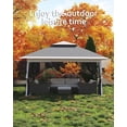thumbnail image 4 of Luku 13x13FT Pop Up Gazebo, Canopy Tent with Mosquito Netting - Outdoor Gazebo for Backyard & Patio Furniture - Pop Up Tent with Wheeled STO-N-Go Cover Bag, 4 of 9