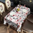 thumbnail image 2 of Colorful Mushroom Floral White Pattern Rectangle Tablecloth 60"x120",Waterproof Polyester Rectangle Table Cloth, Wipeable Spillproof Polyester Tablecloth for Dining, Camping, Indoor and Outdoor, 2 of 6