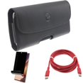 thumbnail image 1 of Privacy Screen Protector & Red 6ft Long Cable & Case Belt Clip for Samsung Galaxy Note 20 Ultra (6.9") - Combo with TPU Film Anti-Peep & USB-C to Type-C PD Fast Charger & Leather Holster, 1 of 17