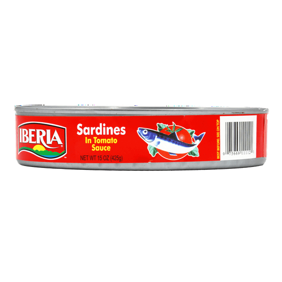 Pack of 24, Iberia Oval Sardines in Tomatoes Sauce, 15 oz
