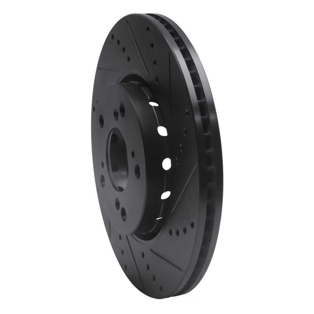 Dynamic Friction Company 633-58025R DFC Brake Rotor - Drilled And Slotted - Black