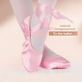 thumbnail image 4 of SAYOO 1Pair Children Girl Satin Ballet Shoes Elegant Temperament Dance Shoes, 4 of 7