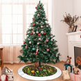 thumbnail image 7 of Sikiie Happy Halloween Floral 30-48 inches {designName} Print Christmas Tree Skirt Snowman Xmas Tree Skirt with Edge Christmas Decorations for Holiday Party-36", 7 of 7