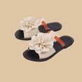 thumbnail image 2 of KEGIRLOM Women's Fashionable Casual Spring And Summer Solid Color Flat Beach Slippers Beige 6, 2 of 6