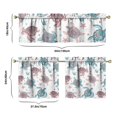 thumbnail image 6 of Kitchen Curtains 24 Inch Short - 3 Panel Set, Hawaiian Sea Turtle Ocean Design, Tropical Underwater Marine Life Print, Rod Pocket Window Curtain, Easy Wash, 6 of 6