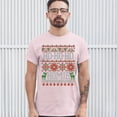 thumbnail image 3 of Tee Hunt Ho-Ho-Ho Homie T-shirt "Ugly Sweater" Friendship Merry Christmas Men's Tee, Light Pink, XX-Large, 3 of 5