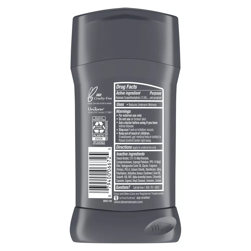 Dove Men + Care Men+Care Antiperspirant Deodorant Stick Extra Fresh 2.7 oz Pack 2