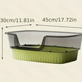 thumbnail image 4 of 1pc WhiskerWonders Extra Large Rectangular Cat Litter Box with Transparent Cover, Durable ABS Plastic, Removable Design, Includes Litter Scoop & Deodorant - Ideal for All Cat Sizes, Daily Use, 4 of 6