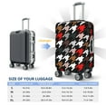 thumbnail image 6 of Bixox Washable Houndstooth Green Red Printed Luggage Cover, Fashion Suitcase Protector Fits for Large luggage, 6 of 8