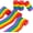 rainbow, variant on 8 Rolls Red Yellow Blue and Green Crepe Paper Streamers for Carnival Circus Sesame Street Paw Party Decorations, Birthday DIY Craft Paper(1.8 Inch x 82 Ft/Roll)