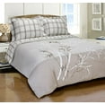 thumbnail image 1 of 100 % Coton, Ensemble Housse de Couette 3 Pcs Full/Grand Simple Pli, Doux, Brodé Elmwood, 1 of 2
