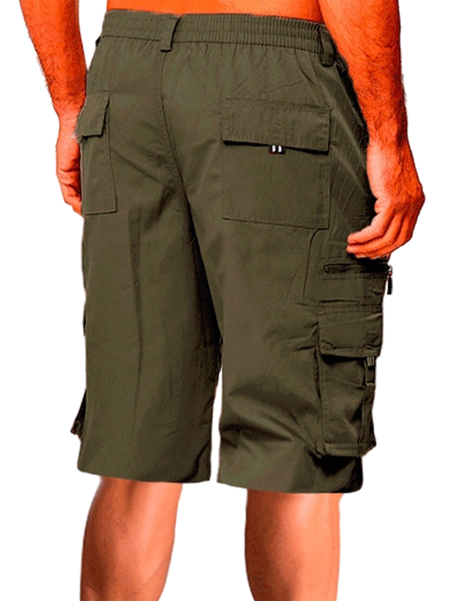Frontwalk Men Cargo Shorts Summer Drawstring Short Pants Outdoor Fishing  Shorts Camping Travel Shorts with Pockets Navy Blue L