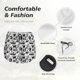 thumbnail image 4 of Balery Black White Halloween Pantalones cortos deportivos para mujer con forro y dos bolsillos, elásticos, para entrenamiento, gimnasio, yoga-Medium, 4 of 7