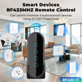 thumbnail image 2 of 2X Smart Home New 433mhz 4 Key Ev1527 Coding Key Remote Control Switch Rf Transmitter Wireless Remote Control Black, 2 of 5