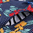 thumbnail image 4 of Tachiuwa Robe T-Shirt à Manches Courtes Imprimé Floral Rayé Col Rond Taille Haute pour Femmes - 1, L L, 4 of 9