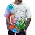 thumbnail image 1 of Playeras De Compresión Para Hombre, Camiseta De Manga Corta Con Cuello Redondo Y Estampado Floral De Moda De Verano Para Hombre, 1 of 4