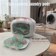 Ikeda scents 60pcs Laundry Detergent Pods,Flower Scents Power Stain Remover, Liquid Soap Pacs 3-in-1 Powerful Clean Remover for Hand Washing and Machine