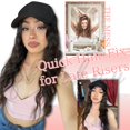 thumbnail image 3 of Qlenkay Casquette de Baseball avec Extensions de Cheveux 14 Pouces Droite Courte Coiffure Perruque Réglable Chapeau Attaché Postiche Synthétique pour Femme Blond Cendré Mélange Blond Décoloré Haute Qualité, 3 of 5