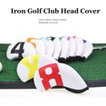thumbnail image 3 of Soidarity 10 piezas 10X cubierta de Golf dibujos animados flexible decorativa útil juego de cabeza de Golf adultos cubiertas de cabeza de Golf Golf Blanco10pcs, 3 of 6