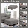 thumbnail image 3 of DREAMSIDEA Oversized Chaise Lounge with Ottoman for Living Room, Left Arm Corduroy Chaise Lounge Indoor Furniture,Light Grey, 3 of 7