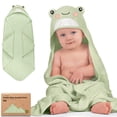 thumbnail image 1 of Toalla con Capucha para Bebé KeaBabies 76x76 cm Bambú Suave Rana, 1 of 9