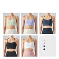 thumbnail image 4 of Sujetador deportivo con tirantes acanalado, chaleco de Yoga, ropa interior acolchada a prueba de golpes, blusa elástica para gimnasio, camisola de Fitness, 4 of 5