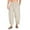 70#Beige, variant on Mens Linen Yoga Pants Elastic Waist Drawstring Beach Loose Fit Casual Tapered Trousers Men's Summer Fashion Drawstring Elastic Solid Color Loose Casual Trousers
