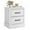 White, variant on Costway 2 Drawer Nightstand Bedside Table Compact Sofa End Table Dark Grey Oak