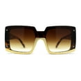 thumbnail image 2 of Womens Mod Luxury Squared Chic Plastic Fashion Sunglasses Tortoise Brown, 2 of 4