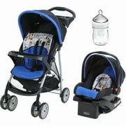 Angle View: Graco LiteRider Click Connect Travel System, Tripster with Nuk Simply Natural 5oz Bottle, 1-Pack