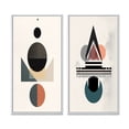 thumbnail image 2 of Designart "Visionary Retro Moon in Geometric Minimalism IV" Transitional Framed Wall Art Set Of 2 - Abstract Pink Frame Gallery Set For Office Decor, 2 of 6