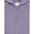 thumbnail image 3 of Athletic Works Girls Active Scuba Knit Hooded Zip Top, Sizes 4-18, 3 of 3