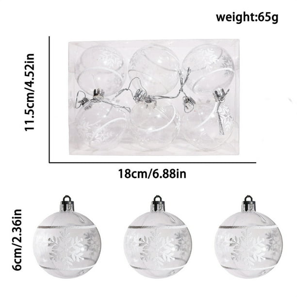 Adornos navideños, regalos de Navidad: 6 adornos colgantes para el árbol de Navidad, decoración para fiestas en casa, adorno de 6 cm para la punta del árbol.