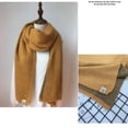thumbnail image 3 of Jumpingount Bufanda de mujer Color sólido hilo tejido hombro cuello envolturas chal ropa cálida decoración moda plegable viaje Ropa, zapatos y accesorios Miscelánea Gris oscuro, 3 of 6