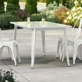 thumbnail image 6 of 32'' X 63" Rectangular Emerald Metal Restaurant Patio Dining Table For Indoor or Outdoor Use, 6 of 6