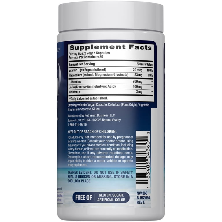 Natural Vitality Calm Sleep Magnesium Glycinate, 60 Count photo 4