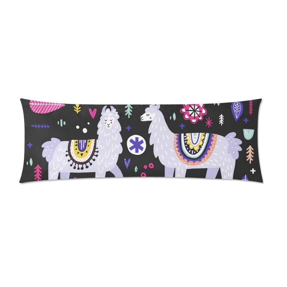 ABPHOTO Adorable Llama Body Pillowcase Pillow Cover Pillow Protector