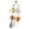 Shower Caddy with Bamboo Accessories, Satin Nickel