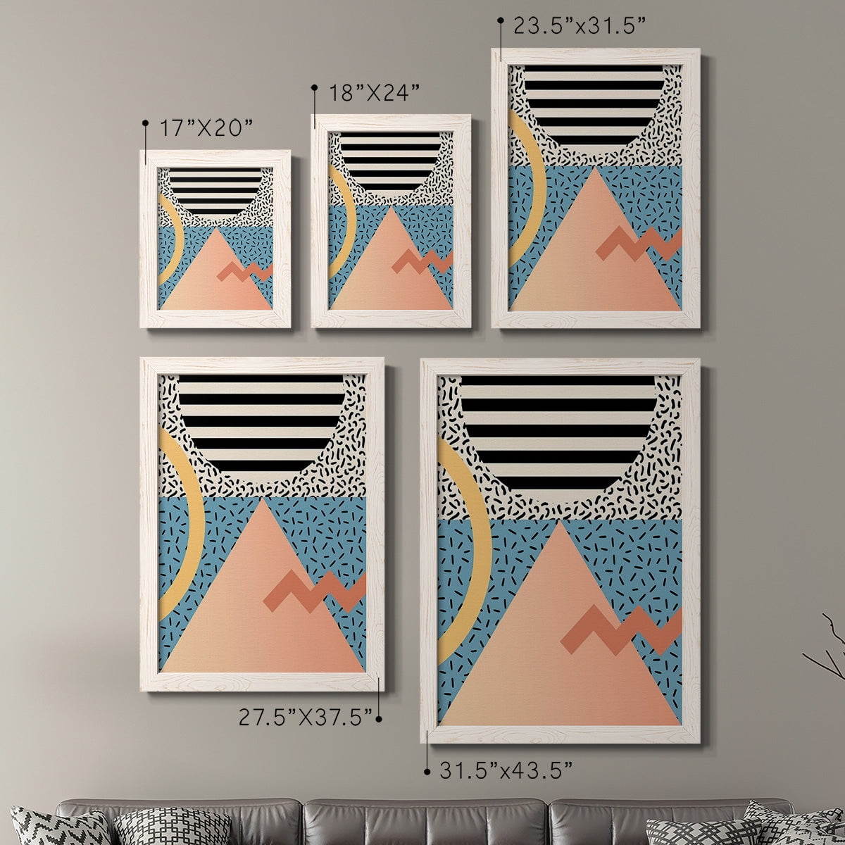 Modern Memphis I - Premium Framed Canvas 2 Piece Set - Ready to Hang