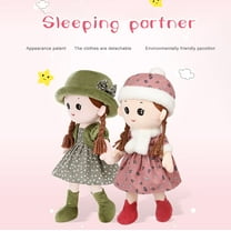 Xqxayjr under $5 3Pcs SoftBabyDoll 45cm, Soft Stuffed Doll, 45cm Cute Rag Doll with Hat Skirt, PlushBabyDollToyforGirls, Cuddly Companion Doll forKids, Beautiful Princess Doll Gift