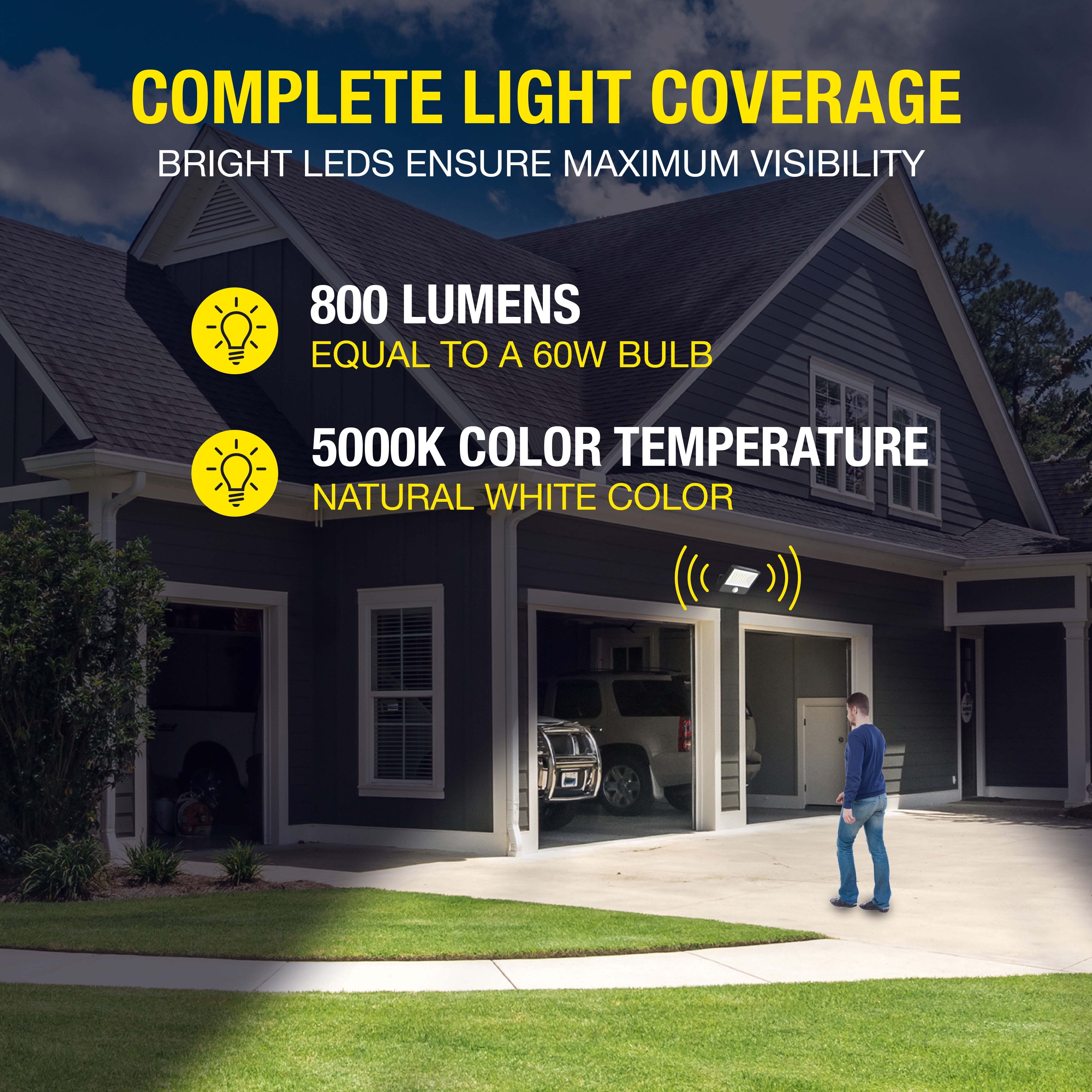 Hyper Tough 800 Lumen Solar Motion Security Flood Light, Black photo 8