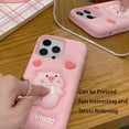 thumbnail image 3 of 3D Pig Case for iPhone 16 6.1",Cartoon Cute Kawaii Lovely Character Pressing Pig Shape Kids Teens Girls Women Soft Silicone Case for iPhone 16 6.1 inch 2024, 3 of 14