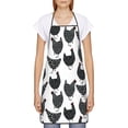 thumbnail image 2 of Naloa 1Pack Adjustable Bib Apron Waterdrop Resistant Cooking Kitchen Aprons for Women Men Chef, Retro Rooster Print, 2 of 5
