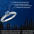thumbnail image 2 of Gem Stone King 925 Silver and 10K Rose Gold Persian Blue Moissanite Engagement Ring for Women | 0.23 Cttw | Round 4MM | Gemstone Birthstone | Size 6, 2 of 6