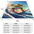 thumbnail image 4 of Cool Frog Blanket Gifts for Kid Men Cartoon Frogs in Ocean Wave Flannel Throw Blankets Super Soft Cozy Couch Bed Living Room Travel Picnic Farmhouse Decor 60"x 80", 4 of 6
