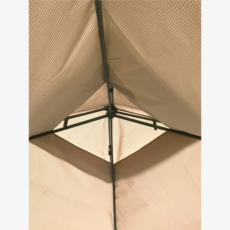Garden Winds Custom Fit Replacement Canopy Top Cover Compatible with the Coleman 13 x 13 Two Tiered Tent Eaved Shelter Upgraded Performance RIPLOCK 350 Fabric Nutmeg Walmart