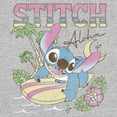 thumbnail image 2 of Women's Lilo & Stitch Surfing Stitch Graphic Tee Athletic Heather Medium, 2 of 4