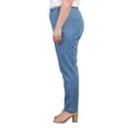 thumbnail image 5 of Turtle Bay New York Women's Lightweight Pull-On Stretch Denim Jeans, Elastic Waist Relaxed Fit Plus Sizes Available, 5 of 10