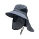 thumbnail image 3 of Sombrero para el sol, ala ancha, ligero, para pesca, jardinería, mochilerismo, playa, verano. Gris oscuro, 3 of 9